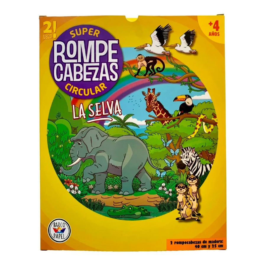 Rompecabezas circular La selva - de madera Rompecabezas circular La selva - de madera